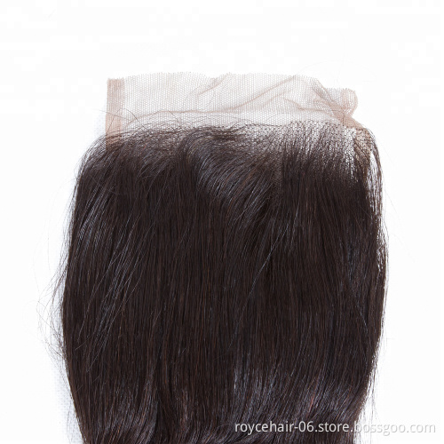 Free Part Natural Brazilian Hair Bundles 4x4 Lace Closure Curly Weave Remy Closure Piece With Baby Hair